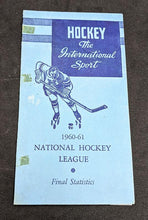 Load image into Gallery viewer, 1960-61 National Hockey League Final Statistics Pamphlet