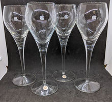 Load image into Gallery viewer, Set of 4 Long Stem Wine Glasses Made For APPLE INC. Employees - Made in Romania