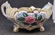 Load image into Gallery viewer, Beautiful SPODE Fine Bone China Handled Centerpiece Bowl - Gold & Flowers