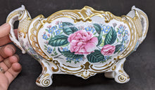Load image into Gallery viewer, Beautiful SPODE Fine Bone China Handled Centerpiece Bowl - Gold & Flowers