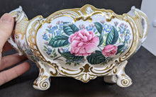 Load image into Gallery viewer, Beautiful SPODE Fine Bone China Handled Centerpiece Bowl - Gold & Flowers