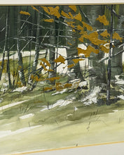 Load image into Gallery viewer, Original Oil & Watercolour, Mixed Media Artwork - Birch Trees - Signed