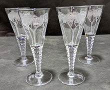 Load image into Gallery viewer, Stuart Crystal Eden Pattern Set of (4) Sherry Glasses
