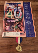 Load image into Gallery viewer, Vintage Cycling Medal On Ribbon & Sports Illustrated 40th Anniversary Issue