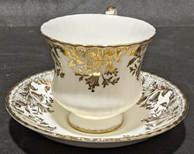 Load image into Gallery viewer, Paragon Fine Bone China Teacup & Saucer - White & Gold