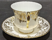 Load image into Gallery viewer, Paragon Fine Bone China Teacup & Saucer - White & Gold