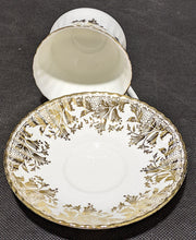 Load image into Gallery viewer, Paragon Fine Bone China Teacup & Saucer - White & Gold