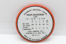 Load image into Gallery viewer, 1962-63 Shirriff Ralph Backstrom NHL Hockey Coin
