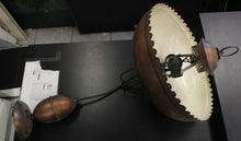 Load image into Gallery viewer, Vintage Art Deco Copper 3 Bulb Light Fixture