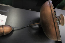 Load image into Gallery viewer, Vintage Art Deco Copper 3 Bulb Light Fixture