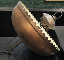 Load image into Gallery viewer, Vintage Art Deco Copper 3 Bulb Light Fixture