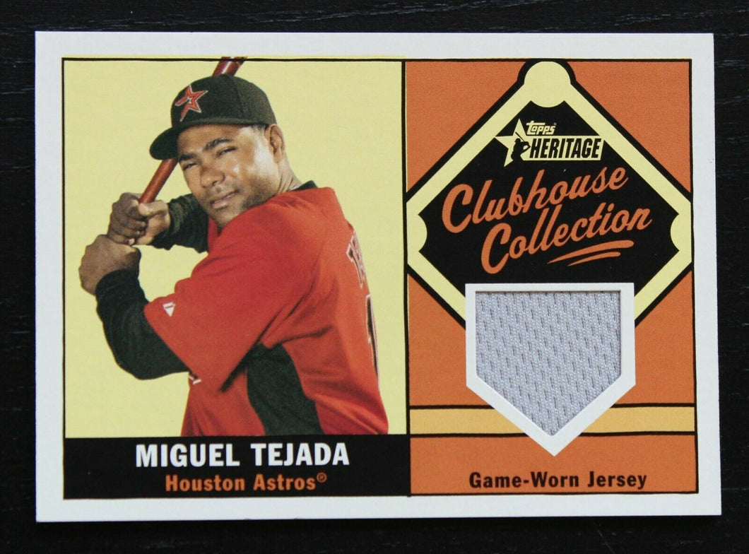 2010 Topps Heritage Clubhouse Collection Miguel Tejada Relic Card