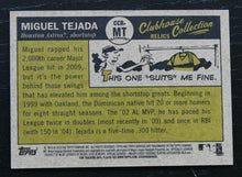 Load image into Gallery viewer, 2010 Topps Heritage Clubhouse Collection Miguel Tejada Relic Card
