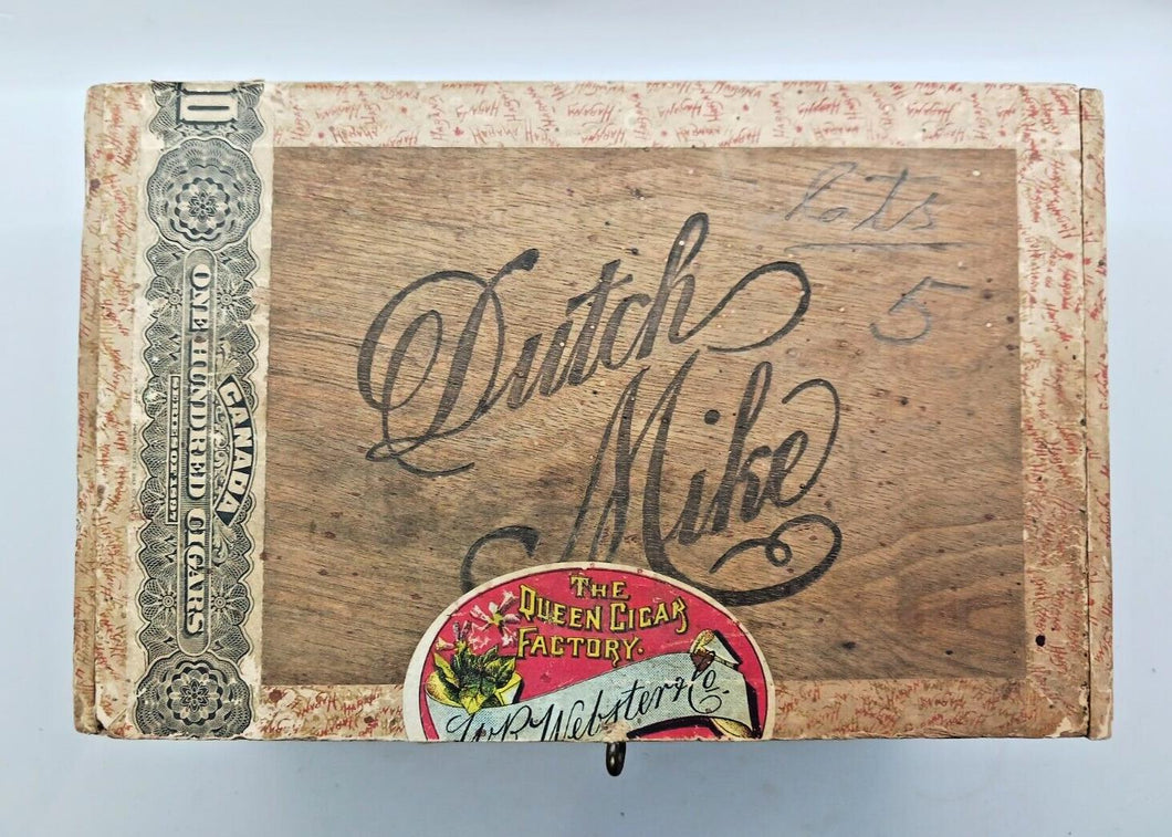 Vintage Dutch Mike Cigar Box Rare Panetelas by W.R.Webster & Co Sherbrooke.P.Q