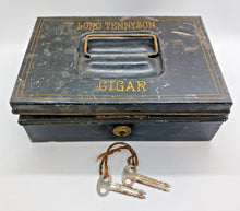 Load image into Gallery viewer, 1905 Lord Tennyson Cigar Cash Box Rare with Keys &amp; Tray (Davis &amp; Sons, Montreal)
