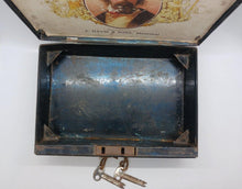 Load image into Gallery viewer, 1905 Lord Tennyson Cigar Cash Box Rare with Keys &amp; Tray (Davis &amp; Sons, Montreal)
