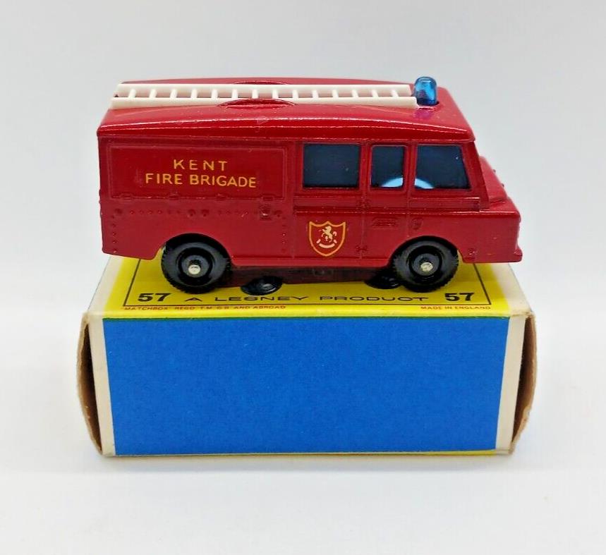 Matchbox Series No. 57 (New Model) Land Rover Fire Truck (1960 Lesney Product)