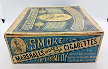 Load image into Gallery viewer, 1900&#39;s Marshall&#39;s Prepared Cubeb Medical Cigarettes Box
