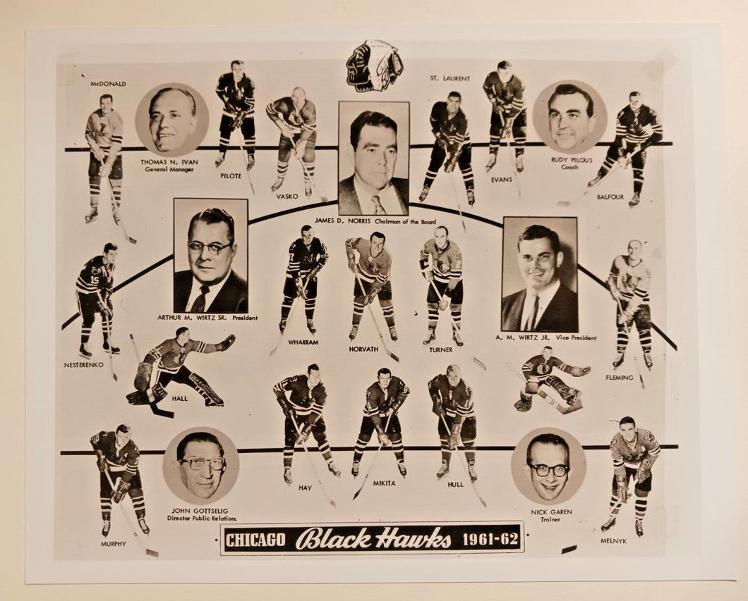 Chicago Blackhawks NHL Team Photo 1961-62 (10