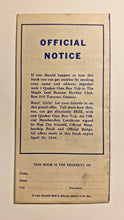 Load image into Gallery viewer, 1945 Quaker Oats Toronto Maple Leaf Bantam Hockey Club Membership Booklet - Rare
