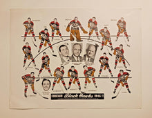 Load image into Gallery viewer, 1946-47 Nestor Johnson Skate Chicago Black Hawks Hockey Team Photo
