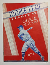 Load image into Gallery viewer, 1936 Maple Leaf Stadium Baseball Official Program
