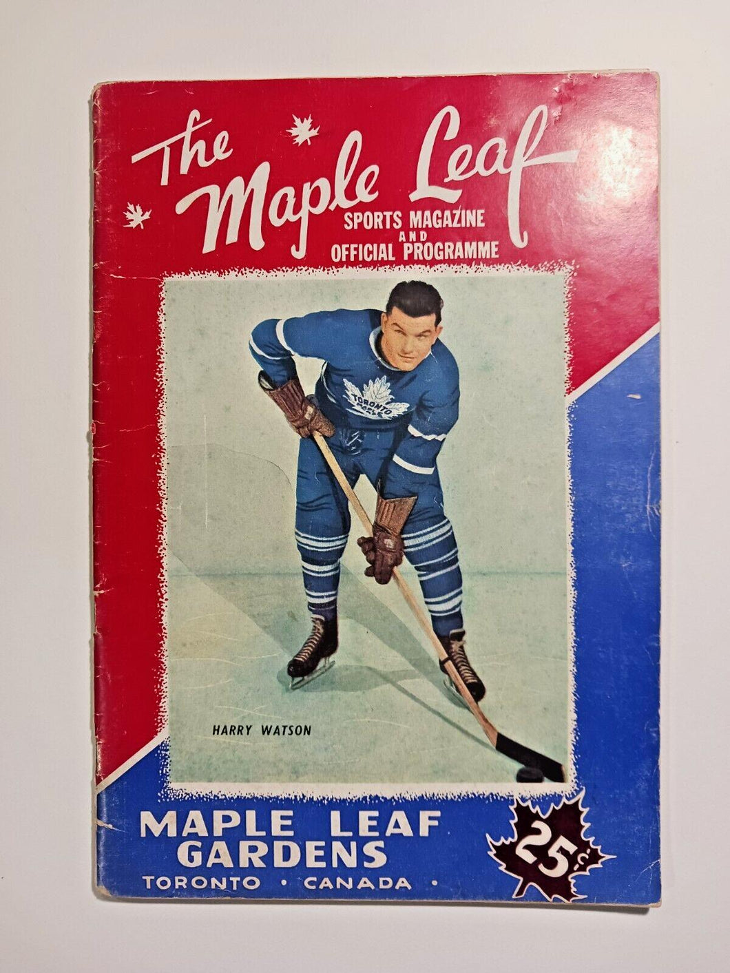 1948 St Michaels Majors, Tim Horton 1st Year, Maple Leaf Hockey Program