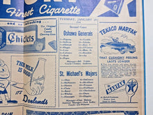 Load image into Gallery viewer, 1948 St Michaels Majors, Tim Horton 1st Year, Maple Leaf Hockey Program
