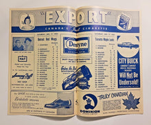 Load image into Gallery viewer, 1959 Maple Leafs Program Line Up Pages Only - Detroit vs Toronto - Unscored
