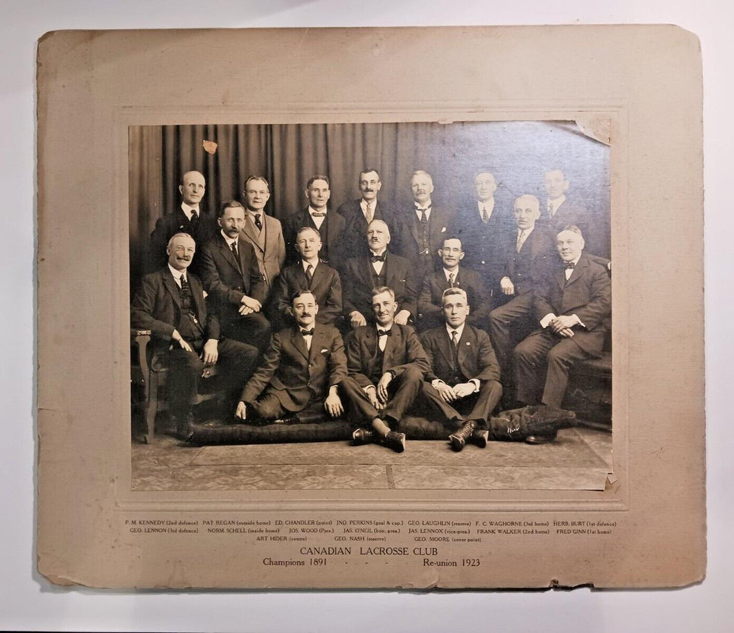 1891-1923 Canadian Lacrosse Club Re-union Cabinet Photo