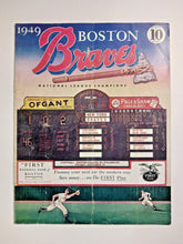 Load image into Gallery viewer, 1949 Boston Braves vs Brooklyn Dodgers Game Program

