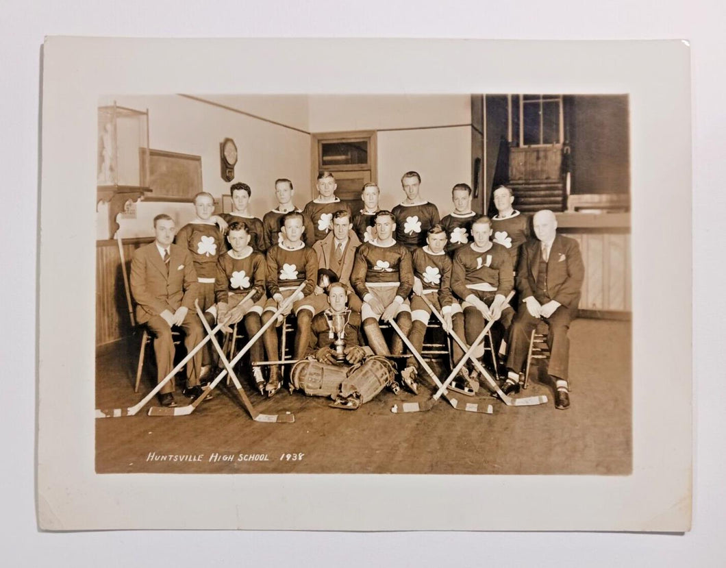 1938 Huntsville High School Hockey Team Photo