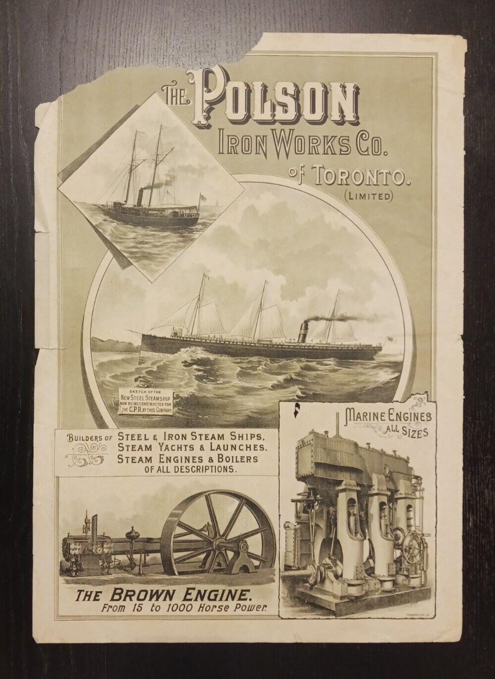 C-1900 Polson Iron Works Co. of Toronto Poster both side