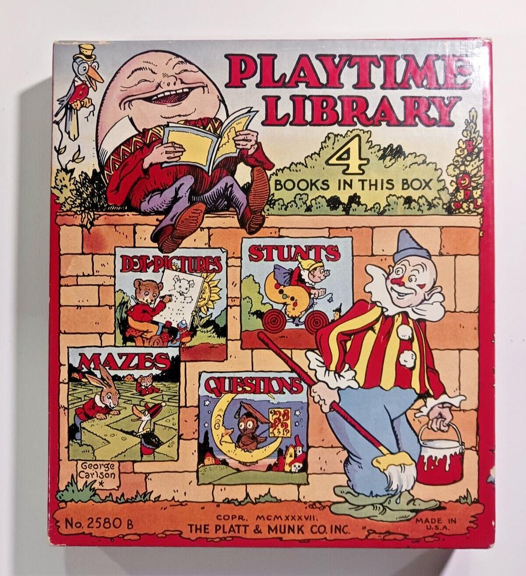 Playtime Library 1937 Booklets Artist George Carlson 4 Books Lot
