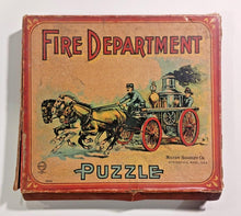 Load image into Gallery viewer, Fire Department, #4296, circa 1912 VINTAGE MILTON BRADLEY PUZZLE
