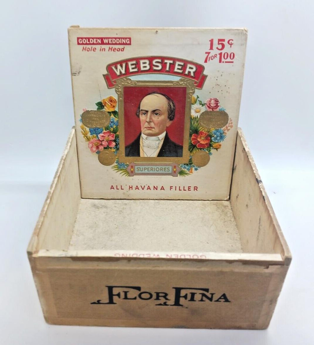Webster Superiores Golden Wedding All Havana Filler Cigar Box No. 471