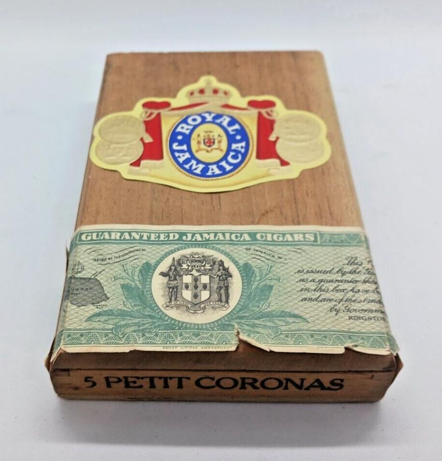 Royal Jamaica 5 Petit Coronas Cigar Box Made In Jamaica