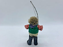 Load image into Gallery viewer, Vintage Steiff Peter Hedgehog Fisherman w/ Rod &amp; Fish 3.5in Figurine RARE
