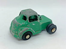 Load image into Gallery viewer, Rare Vintage Green Wind Up Friction Truck Rig Trailer Toy
