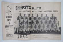 Load image into Gallery viewer, 1962 Toronto Maple Leafs Baseball Yearbook

