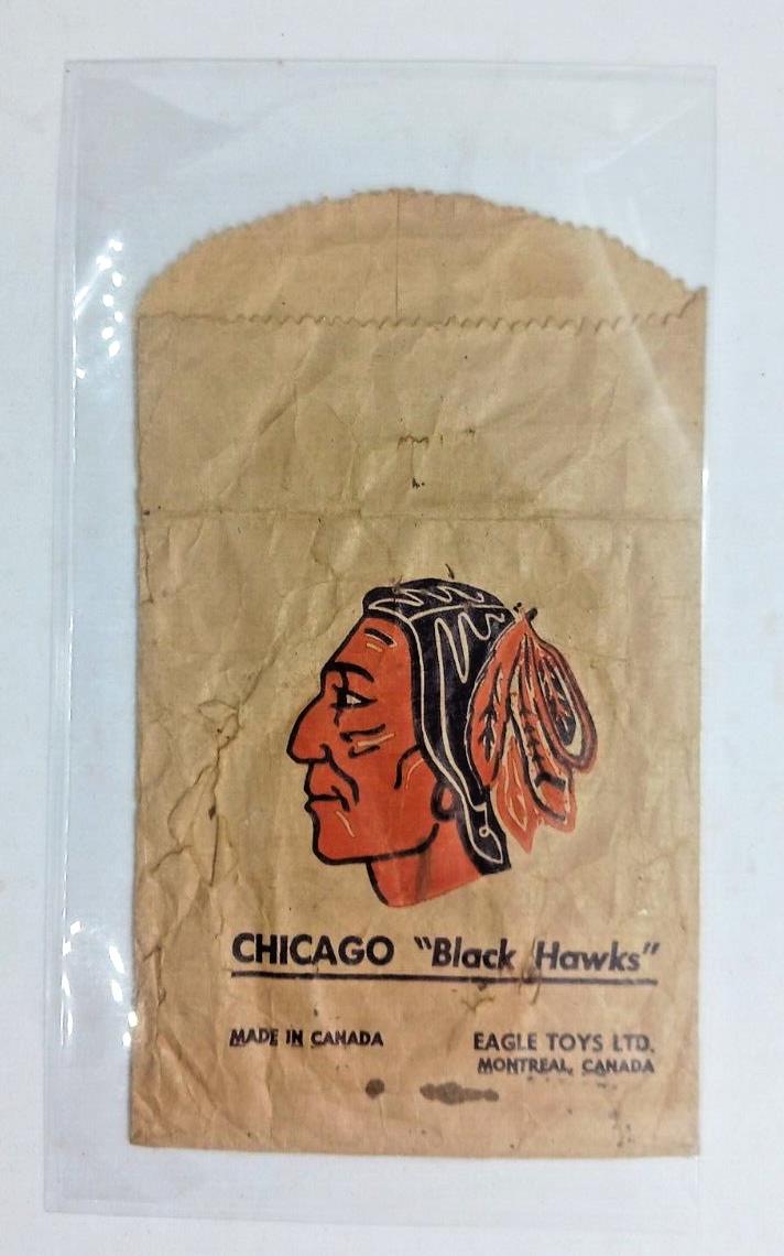 Eagle / Coleco Chicago Black Hawks Team 1960's Game Table Top Hockey Bag