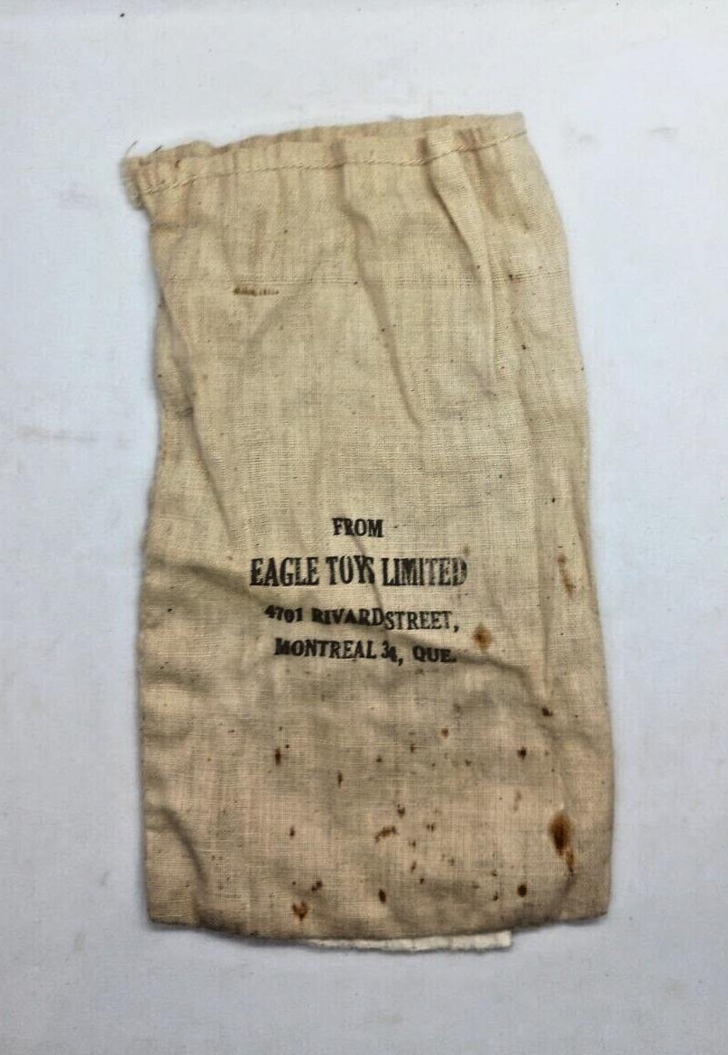 Eagle / Coleco 1960's Game Table Top Hockey Team Figure Cloth Bag - Rare