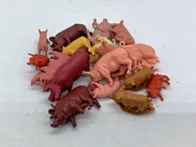 Load image into Gallery viewer, Lot of 17 Vintage Hard Plastic Pig Figurines - More Farm Animals Available
