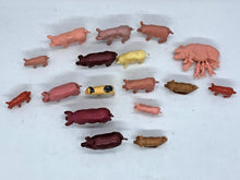 Load image into Gallery viewer, Lot of 17 Vintage Hard Plastic Pig Figurines - More Farm Animals Available
