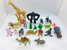 Load image into Gallery viewer, Lot of 24 Vintage Hard Plastic Safari Animal Figurines - More Animals Available
