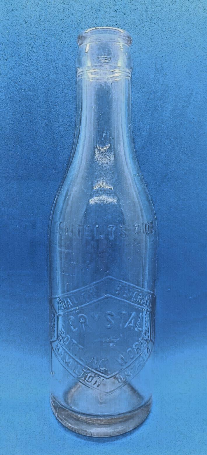 Contents 7 oz Crystal Bottling Works Hamilton Ont. Glass Bottle