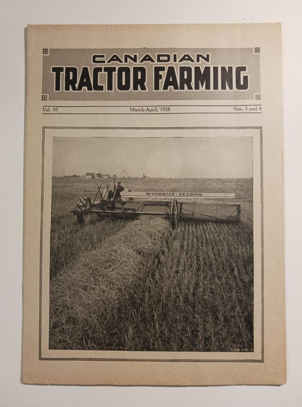 1928 March-April Canadian Tractor Farming Nos. 3 and 4 Vol. 10
