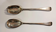Load image into Gallery viewer, 1930 Sterling Silver London Tessiers 11 1/2&quot; Salad Servers
