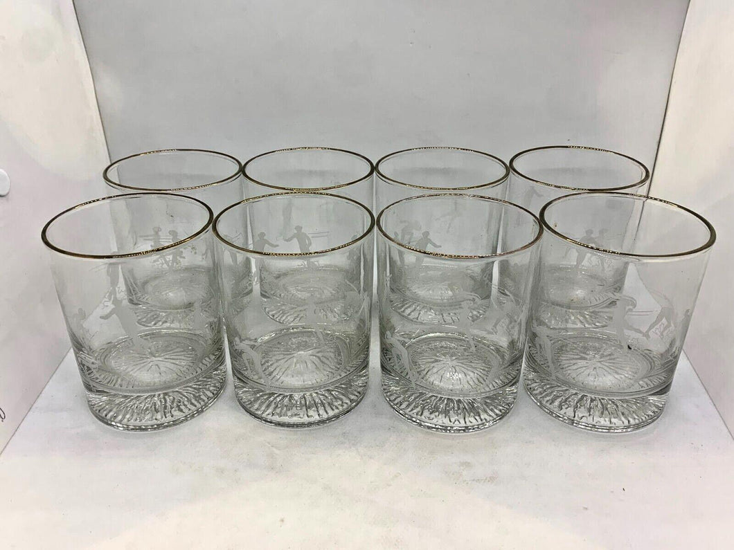 Set of 8 - Vintage 1988 Olympics Canadian Drinking Glasses