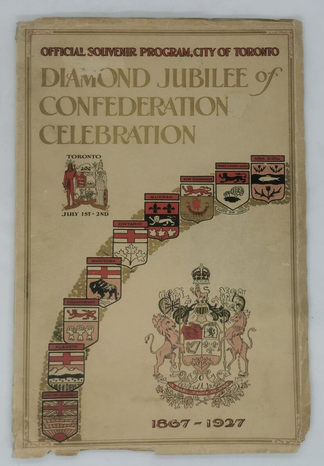 1967-1927 Diamond Jubilee of Confederation Celebration Official Souvenir Program